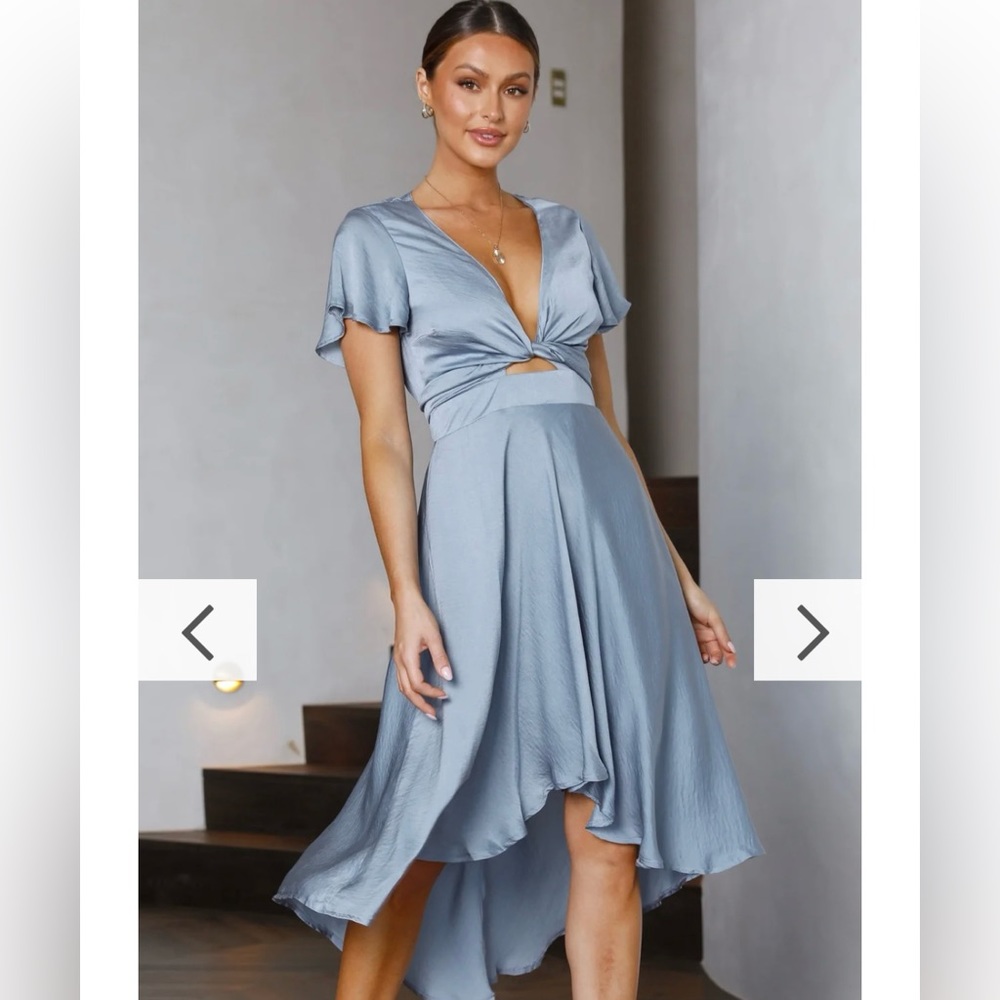 billy j | sunny daze dress (size 14, steel blue) w/ tags